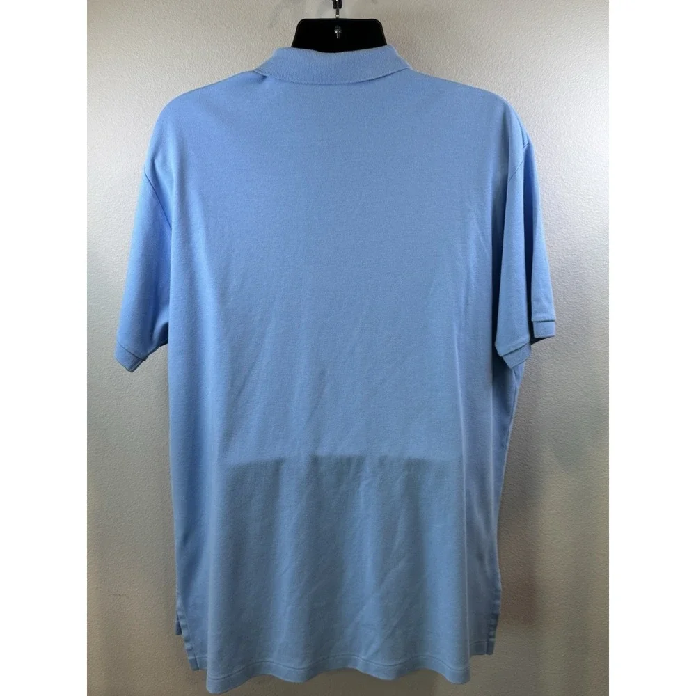 Polo Ralph Lauren Polo Shirt Mens XL Light Blue Short Sleeve Yellow Pony Logo